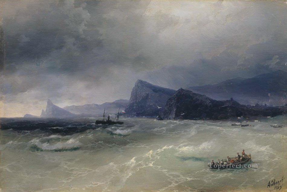 Ivan Aivazovsky rocas marinas Paisaje marino Pintura al óleo